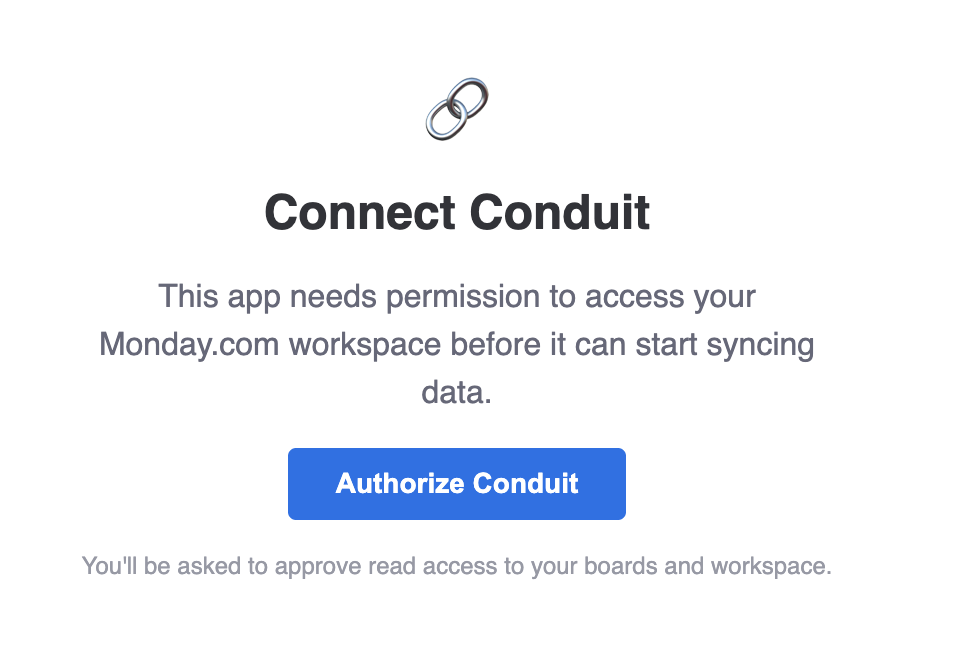 Opening Conduit for the first time from a Monday board